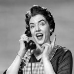 Vintage Phone Leap Year Lady