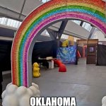 Glasgow Wonka Entry | THE BORDER BETWEEN; OKLAHOMA AND NEW MEXICO | image tagged in glasgow wonka entry | made w/ Imgflip meme maker