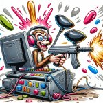 Monkey playing Fortnite while being shot with ak 47