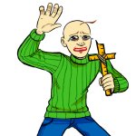 baldi with cross meme