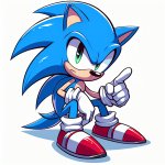Sonic The Hedgehog staring at you in disapproval