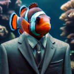 fish in a suit