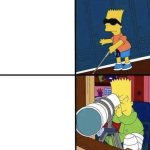 Bart Simpson blind - see everything