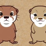 Otter Kotaro And Hana Cute Design