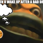 TMNT Mikey | WHEN U WAKE UP AFTER A BAD DREAM | image tagged in tmnt mikey | made w/ Imgflip meme maker