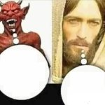 satan VS god template