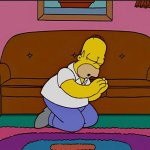 Homer praying