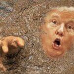 Trump in quicksand meme