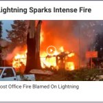 Lightning Sparks Intense Fire