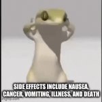 People keep making these and I’m bored, I swear this isn’t me just trying to get points | SIDE EFFECTS INCLUDE NAUSEA, CANCER, VOMITING, ILLNESS, AND DEATH | image tagged in gifs,memes,funny,medical commercial,oh wow are you actually reading these tags | made w/ Imgflip video-to-gif maker