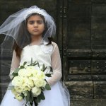 Little girl as bride