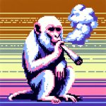 monkey smoking joint