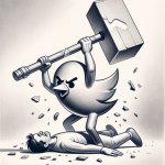 Angry twitter ban hammer