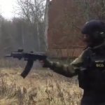 Russian guy shoots AK-47 GIF Template