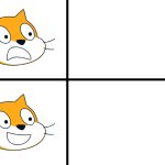 Scratch cat reacting template