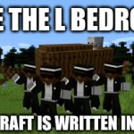 Press this to eat my hamster | TAKE THE L BEDROCK; MINECRAFT IS WRITTEN IN JAVA | image tagged in gifs,fun,pc gaming,relatable,relationships,minecraft | made w/ Imgflip video-to-gif maker