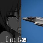ALR BOIS WE GOT SOME PLANES TO SHOOT | -35 | image tagged in im fine | made w/ Imgflip meme maker