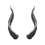 Transparent background demon animal horns