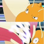 Milotic hit Dragonite with Iron Head