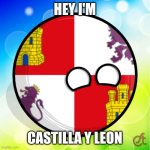Do You Love Castilla y Leon | HEY I'M; CASTILLA Y LEON | image tagged in castillo y leon countryball | made w/ Imgflip meme maker