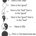 Gacha Heat ads should belong to the dumpster. | The Gacha heat ads | image tagged in here is the bad,gacha heat,ads,cringe,trash,memes | made w/ Imgflip meme maker