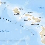 Physical map of Hawaii