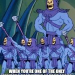 Mini skeletors | LYLE; WHEN YOU'RE ONE OF THE ONLY MEMBERS RECRUITING IN YOUR LODGE. | image tagged in mini skeletors | made w/ Imgflip meme maker