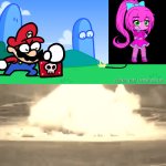 BEGONE | image tagged in angry speedrunner mario,memes,gacha life | made w/ Imgflip meme maker
