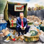 Trump in a garbage dump