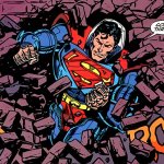 Superman punching a wall