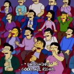 Simpsons audience laughinr GIF Template