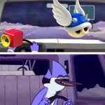 Need I explain? | image tagged in regular show oh yeh,oh yeah,victory,regular show,mario kart,relatable | made w/ Imgflip meme maker