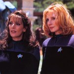 Doctor Crusher and Deanna Troi