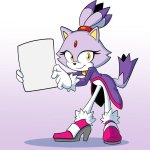 blaze with a sign