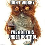 frazzled | DON'T WORRY; I'VE GOT THIS UNDER CONTROL | image tagged in frazzled | made w/ Imgflip meme maker