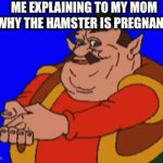 The hamster tho | ME EXPLAINING TO MY MOM WHY THE HAMSTER IS PREGNANT | image tagged in gifs,hamster | made w/ Imgflip video-to-gif maker