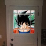 Goku appears at your door template