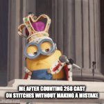 Knitting Mic Drop | ME AFTER COUNTING 268 CAST ON STITCHES WITHOUT MAKING A MISTAKE | image tagged in gifs,knitting,crochet | made w/ Imgflip video-to-gif maker