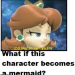 what if princess daisy becomes a mermaid | image tagged in what if this character becomes a mermaid,mario,nintendo,super mario,daisy,video games | made w/ Imgflip meme maker