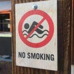 no swiming is no smoking? meme