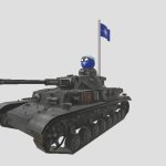 natoball in tank with nato flag