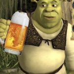Shrek with Beer meme