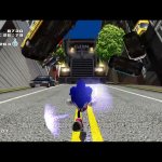 Sonic being chased by truck meme