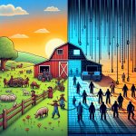 Happy farm vs digital prison