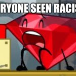 Everyone seen racists BFDI ruby | EVERYONE SEEN RACISTS | image tagged in bfdi ruby crying | made w/ Imgflip meme maker