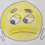 Badly drawn sad emoji