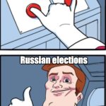 Elections | War; Puttin; Russian elections; IF YOU WANNA LIVE | image tagged in two buttons but different,funny memes,fun,lol so funny | made w/ Imgflip meme maker