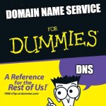 DNS | DOMAIN NAME SERVICE; DNS | image tagged in for dummies book | made w/ Imgflip meme maker