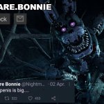 Nightmare Bonnie announcement V2 meme