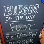 Foot feta-ish burger